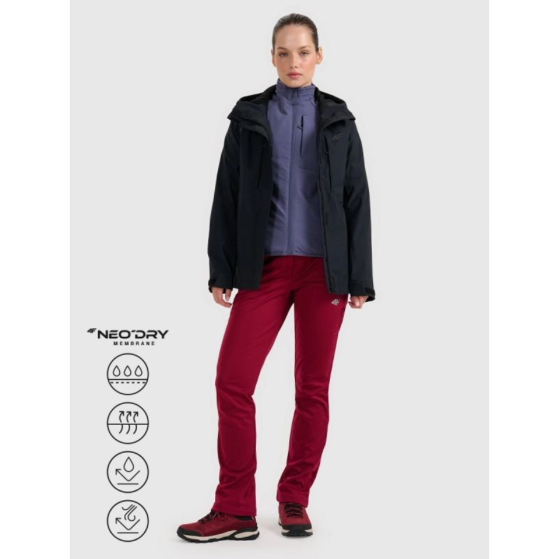 Women's trekking jacket 10000 membrane 4F 4FWAW25TTJAF1011-20S
