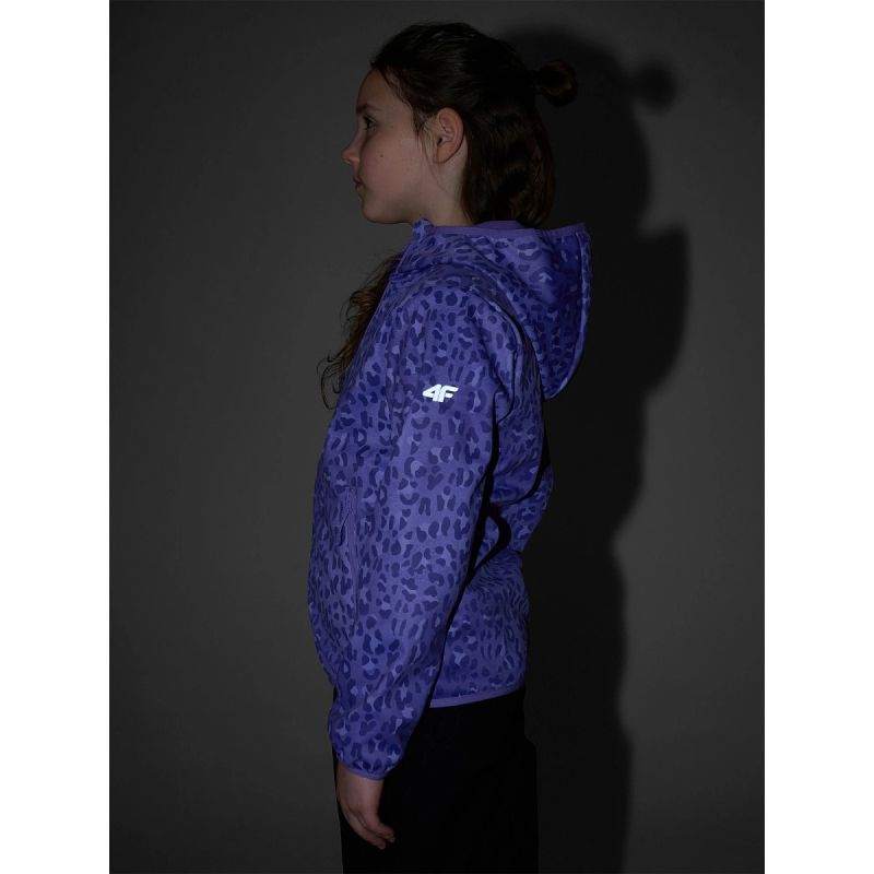 Girls' softshell jacket, windproof membrane 5000, 4F 4FJRAW25TSOFF507-90A kabát