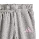 Adidas Essentials Pink and Gray Kids Tracksuit JY0303