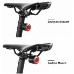 Rockbros Q3 Rear Bike Light with Smart Stop System - Black fekete lights, tourist equipment