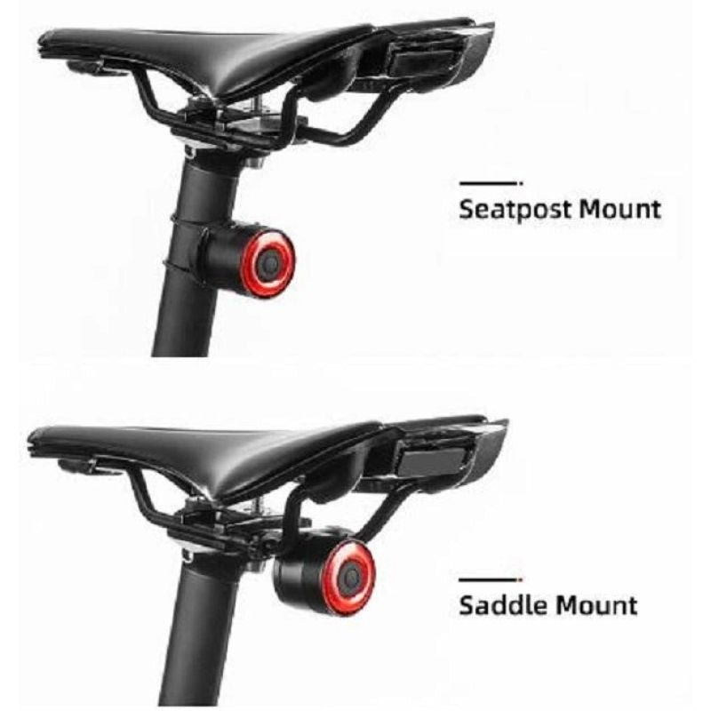 Rockbros Q3 Rear Bike Light with Smart Stop System - Black fekete lights, tourist equipment
