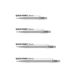 Harrows QUICK POINT sharp steel tips - MICRO RIGDE silver 40 mm leggings