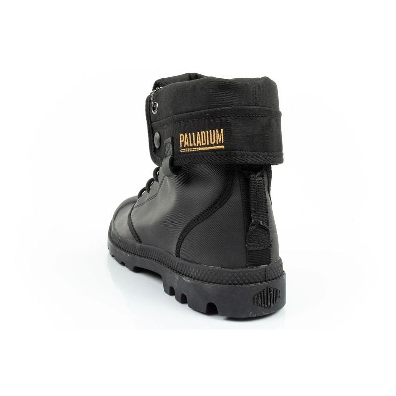 Palladium Women's Baggy Coated High Top Sneakers Fashionable Black fekete utcai cipő