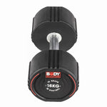 Body Sculpture TPU dumbbell BW 133 16 KG fekete edzőfelszerelés BW13316KG