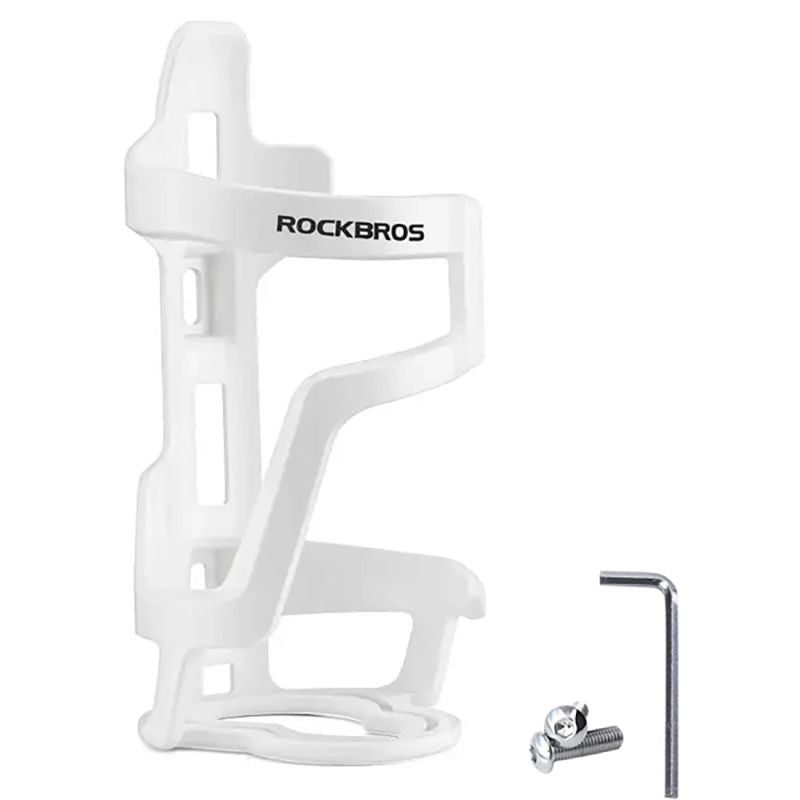 Rockbros 31210012002 bicycle bottle holder - white biały water bottles, training equipment
