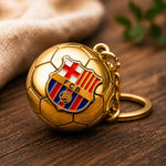 FC Barcelona original licensed keychain in the shape of a golden with the coat of arms złoty labda B7081