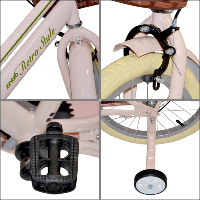 Enero Children'S Bike 18 Retro Style Pink rózsaszín children's bicycles