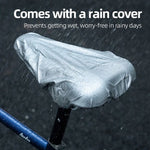 Rockbros saddle cover with rain cover - black and blue czarny || niebieski covers