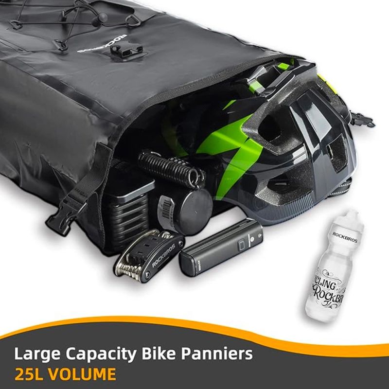 Rockbros 30140022001 waterproof bicycle for trunk - black czarny táska