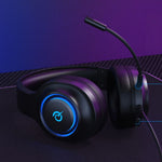 head QCY V200 Pro Wired Gaming Headphones with 7.1 Sound and Detachable Microphone - Black przewodowe \ czarny headsets