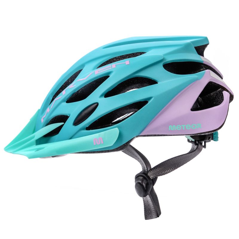 Meteor Marven pink/mint bicycle helmet rózsaszín sisak 24739-24740