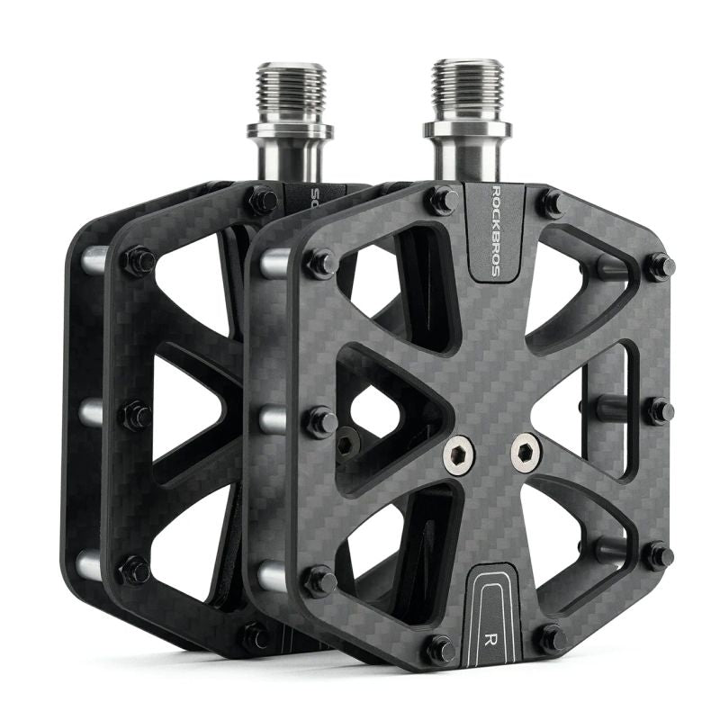 Rockbros C525 Carbon Fiber Platform Bike Pedals - Black