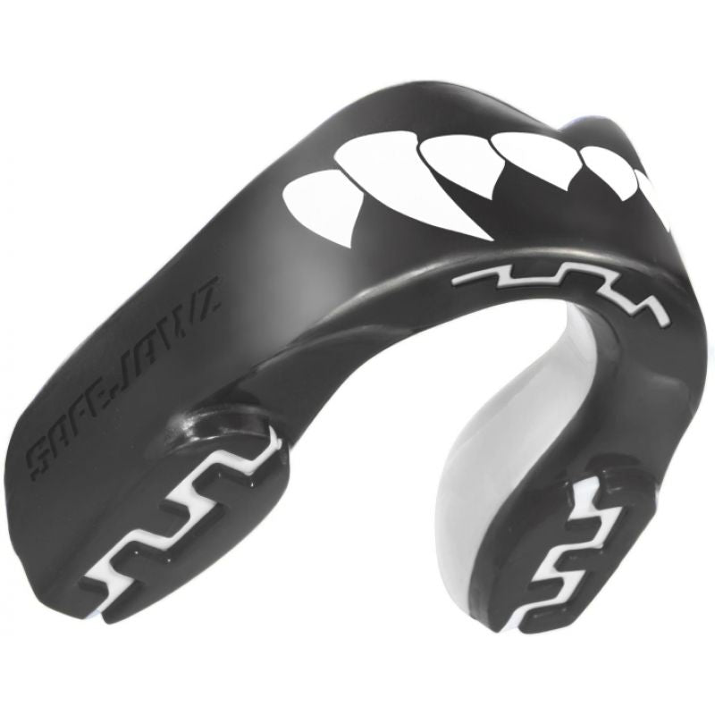 TOP TEN OZ-TT "Extro Fangz" Mouthguards Black senior protectors and knee pads