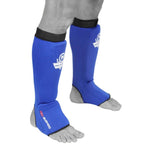 DBX Bushido Flexible Shin Guards - Shinrage Blue kék protectors and knee pads