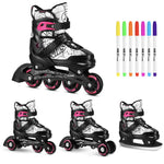 NH10907 4in1 ROLLER SKATES WITH EXTENDED HOCKEY BLADES TINTS PINK SIZE M (35-38) NILS EXTREME rózsaszín görkorcsolya