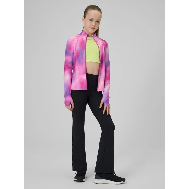 4F Girls' slim sports sweatshirt without hood 158/164 pulóver 4FJRSS26TFSWF0988-90A