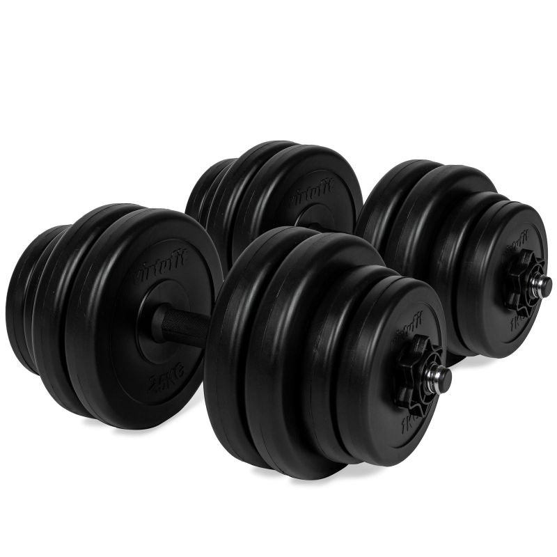 Virtufit Adjustable Dumbbell Set - Vinyl - 2 X 14 Kg General