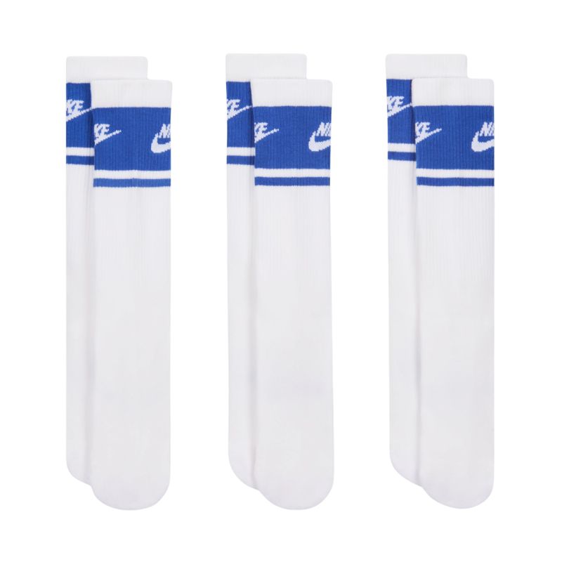 Nike Everyday Elevated Crew Socks 3 Pairs White and kék zokni