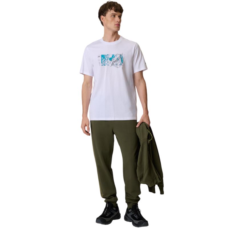 4F Men's T-shirt M2823 white 10S fehér póló 4FWSS26TTSHM282310S