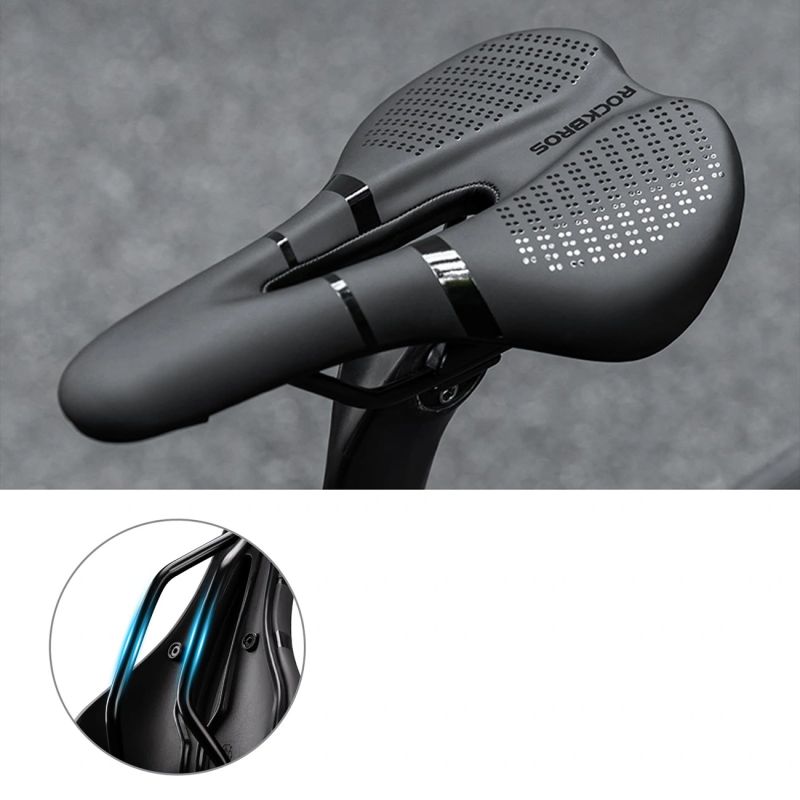Rockbros 8182 city bicycle saddle, comfortable, anatomical - black