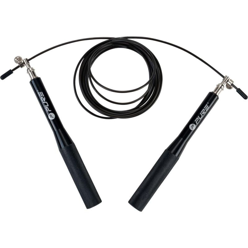 Pure 2 Improve 3-In-1 Weighted Skipping Rope, Replaceable Lines, Pure 2 Improwe fekete ropes, training equipment