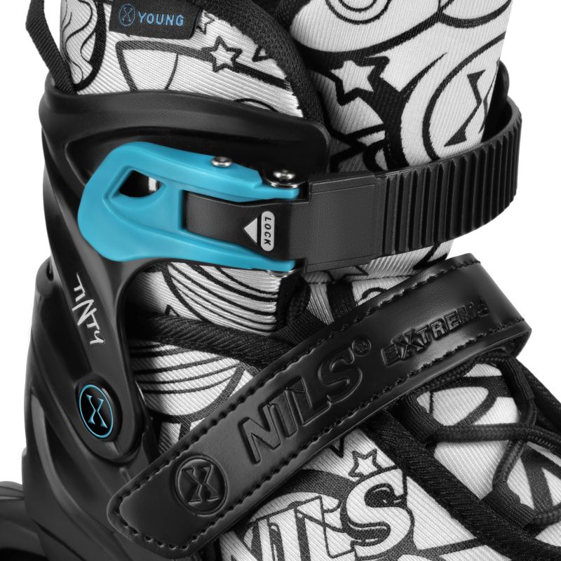NH10907 4in1 ROLLER SKATES WITH EXTENDED HOCKEY BLADES TINTY GREEN SIZE M (35-38) NILS EXTREME zöld utcai cipő