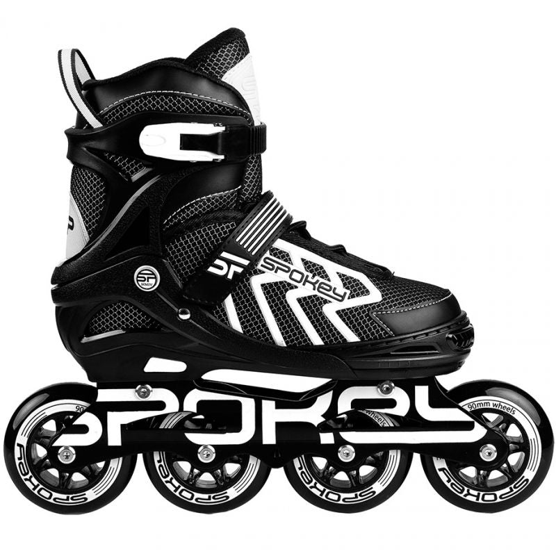 Spokey Khan Bk/Wh Jr inline skates 927032-927033 Cipő
