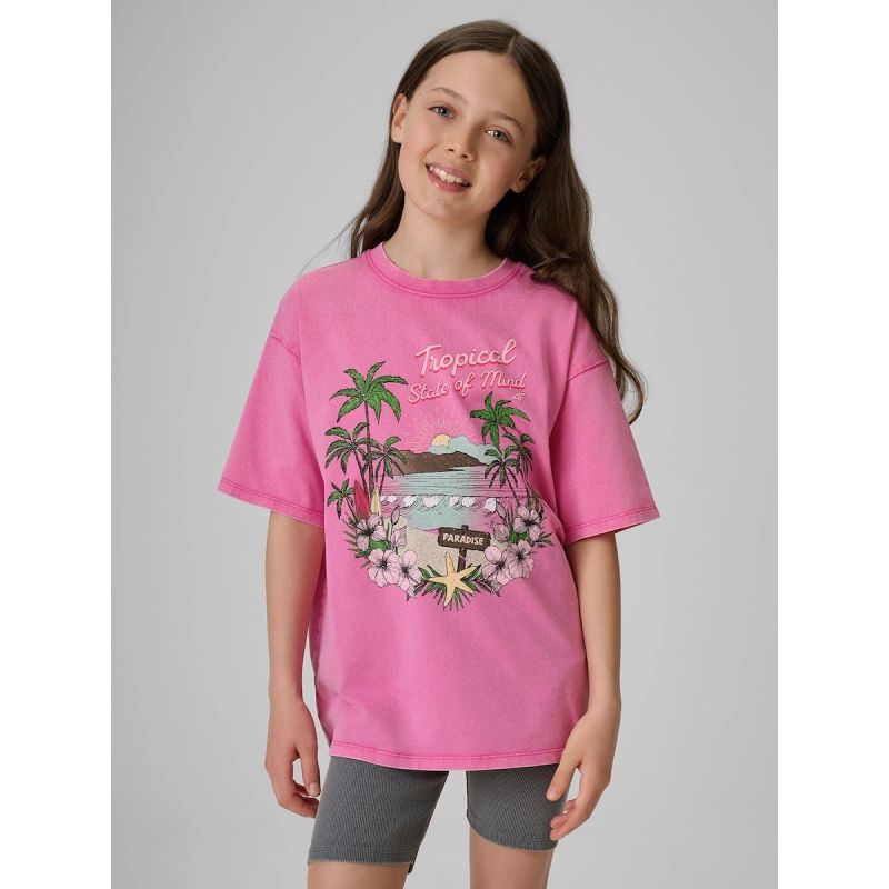 4F Girls' cotton T-shirt 158/164 ruházat 4FJRSS26TTSHF3981-54S