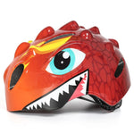 Wozinsky Children's Bicycle Helmet, Dragon Pattern, Lightweight, S - Red czerwony védőfelszerelés HT-006N-199811