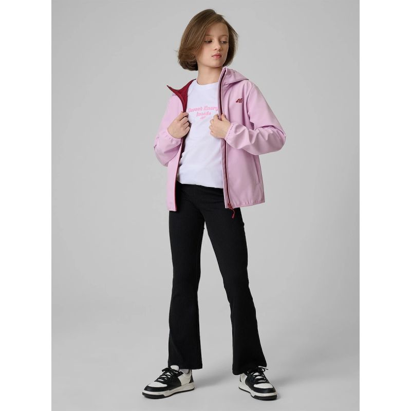 Girls' softshell jacket, windproof membrane 5000, 4F 4FJWSS26TSOFF478-47S kabát