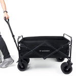 Wozinsky WZP-100 beach, tourist, garden trolley, durable, wide wheels, with safety net up to - black fekete elektronika 304004-197497