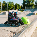 NH10907 4in1 ROLLER SKATES WITH EXTENDED HOCKEY BLADES TINTY GREEN SIZE M (35-38) NILS EXTREME zöld utcai cipő