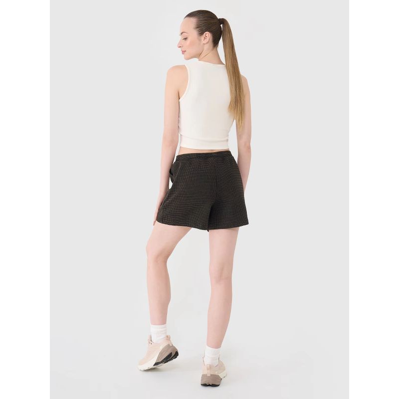 Women's casual waffle knit 4F 4FRSS25TSHOF699-20S short