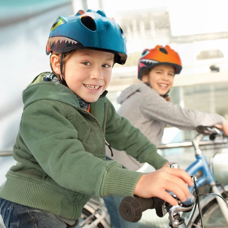 Wozinsky Children's Bicycle Helmet, Dragon Pattern, Lightweight, S - Blue niebieski védőfelszerelés HT-006N-199810
