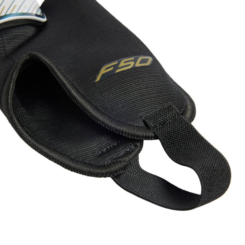 Adidas F50 Match football gray and fekete shin guards