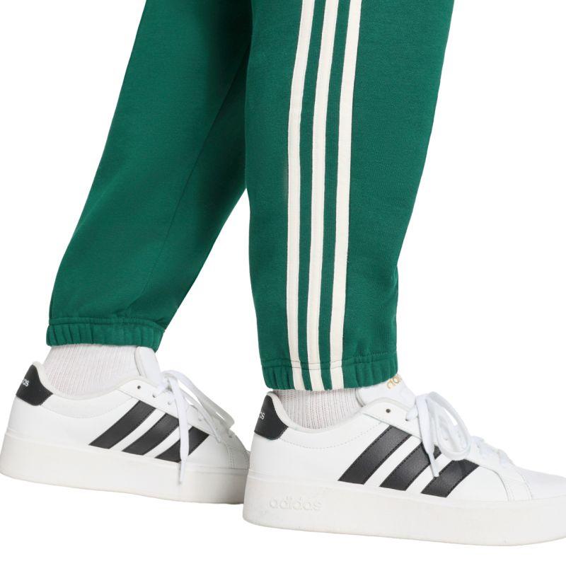 Adidas Men's Essentials 3-Stripes Fleece Tapered Cuffed Green zöld nadrág KY4129