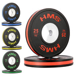HMS BTBR Set Olympic Bumper Plates - 2x (10kg, 15kg, 20kg, 25kg) BTBR SET súlyzó készlet 17-61-007