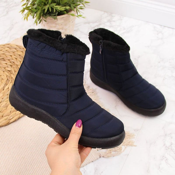 Inny NEWS W EVE181B waterproof zipper snow boots navy blue Túracipő