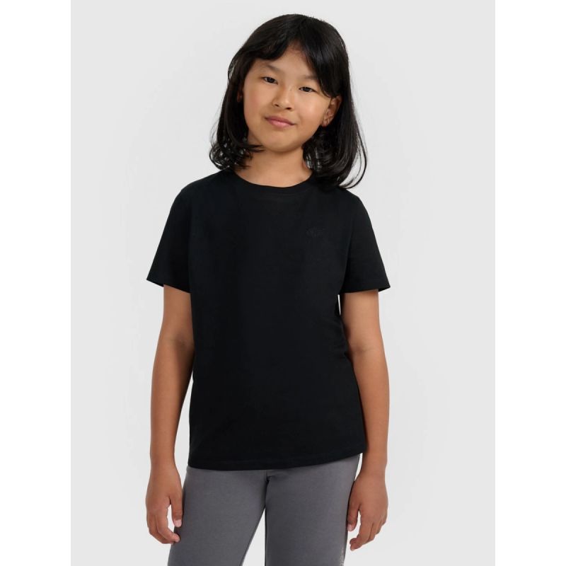Regular plain girls' T-shirt 4F 4FJRMM00TTSHF3231-20S póló
