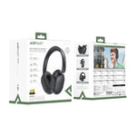 head Acefast H12 Wireless On-Ear Bluetooth 5.4 Headphones with ANC - Black fekete headsets
