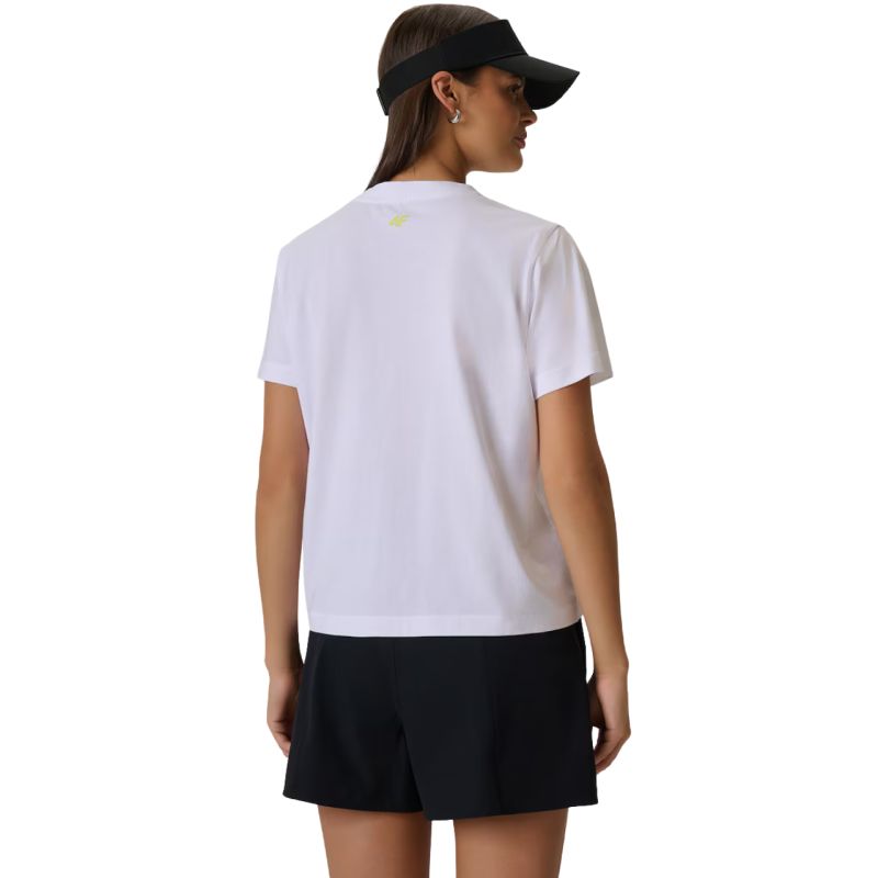4F Women's T-shirt F2721 white 10S fehér póló 4FWSS26TTSHF272110S