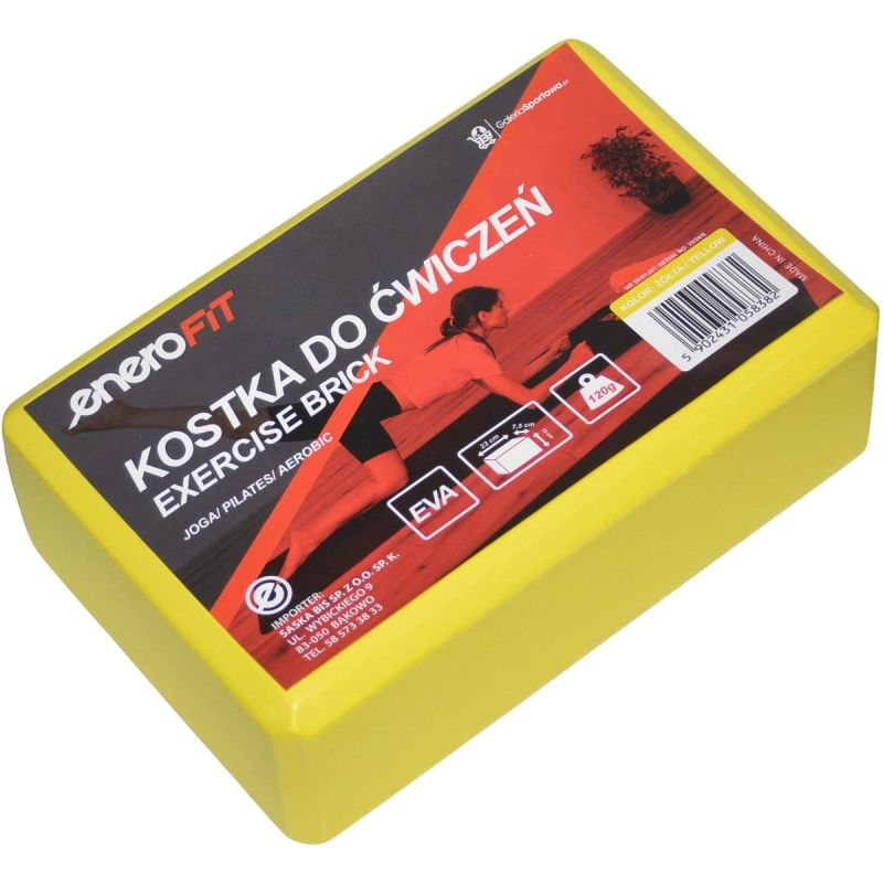 Enero Block Cube For Exercise Yoga Pilates Fitness Yellow Fit sárga kiegészítő GSP-1058382