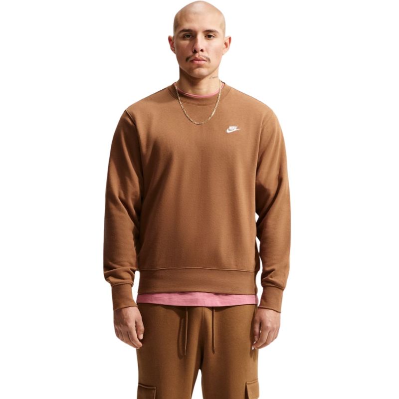 Nike Club FT Men's Sweatshirt Light 270 barna pulóver 160888L