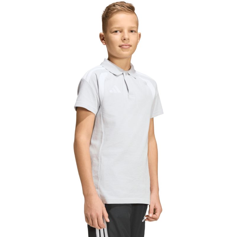 Adidas Tiro 26 League póló for Kids, Grey szürke gyerek galléros póló KF3405