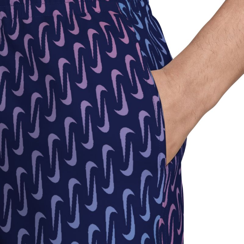 Nike Breaker Swoosh Link Midnig Navy-Pink-Purple Swim lila rövidnadrág NESSG577440