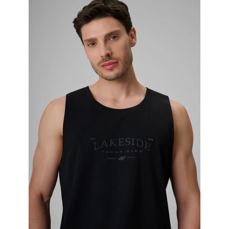 4F Men's regular sleeveless T-shirt with print póló