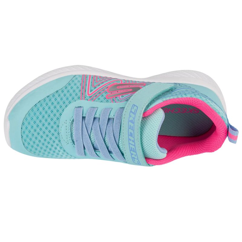 Skechers Microspec Plus - Swirl Sweet 303535L-AQPK Blue kék utcai cipő
