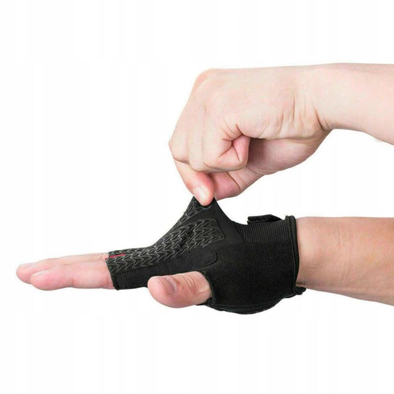 Rockbros L cycling gloves with gel inserts - gray l \ czarny || szary kesztyű