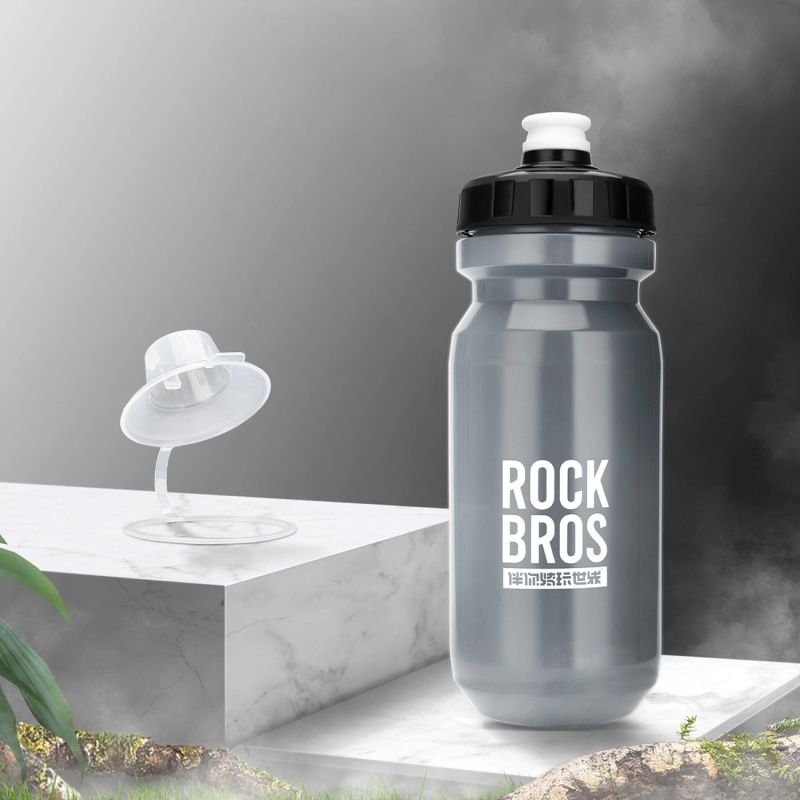 Rockbros 600 ml Bike Bottle - Gray szary water bottles, training equipment