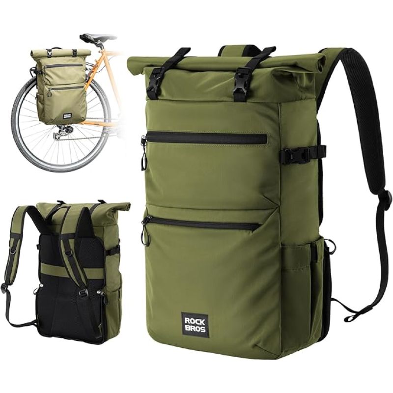 Rockbros multifunctional bag/backpack 11-16l zöld hátizsák
